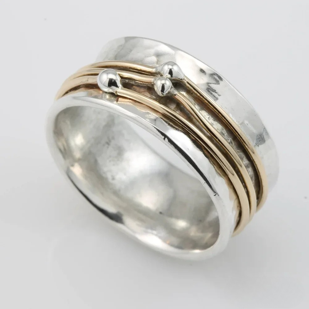 Ilse - Vintage-Ring mit goldenen Schichten
