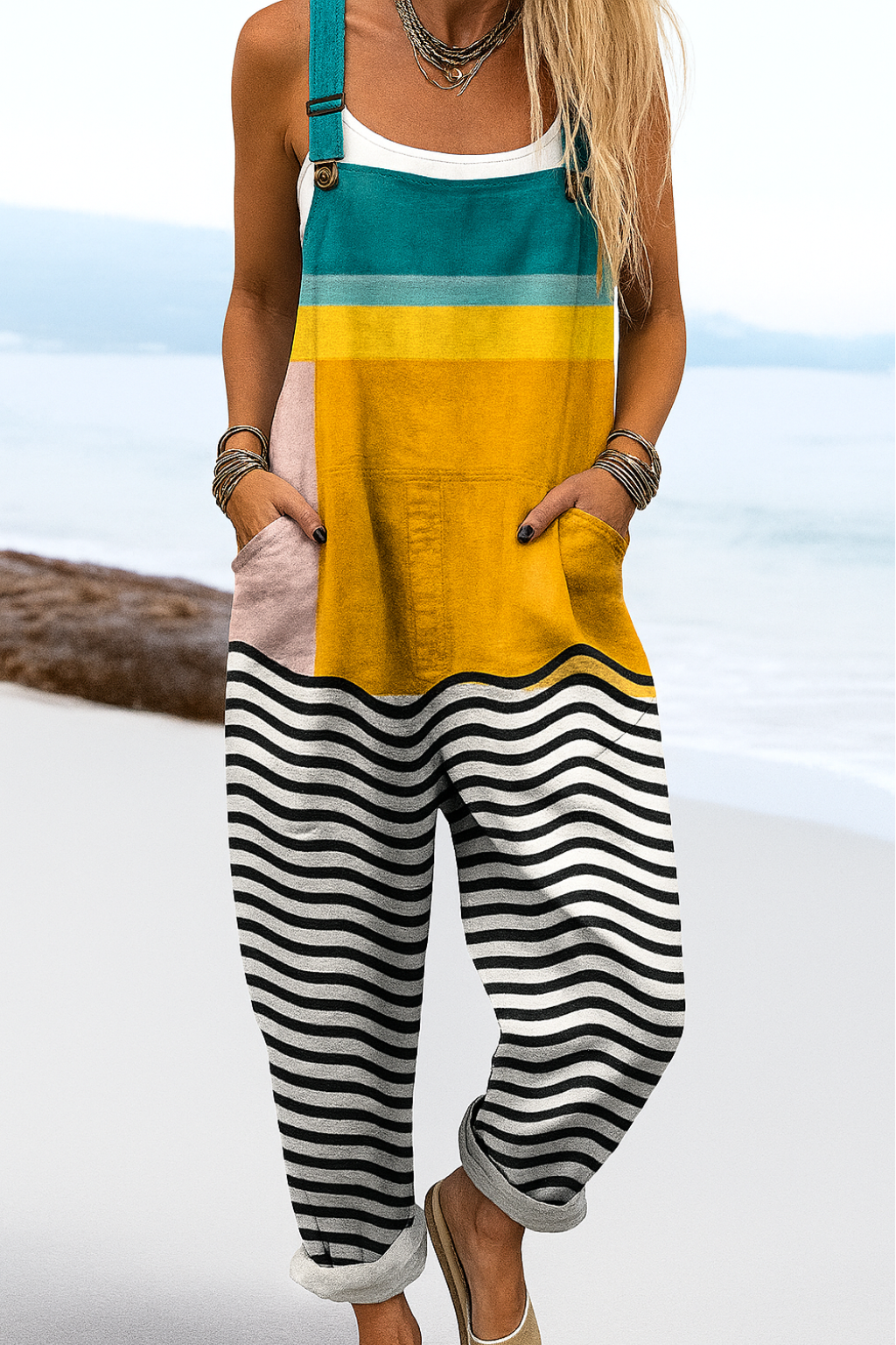 Melanie - Künstlerischer Overall-Jumpsuit