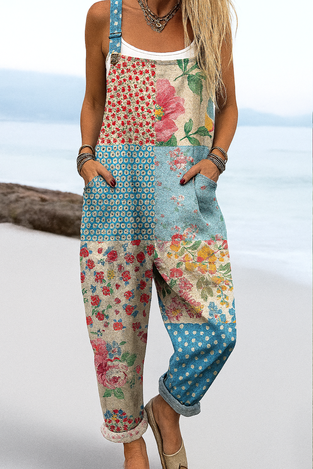 Sarah - Künstlerischer Overall-Jumpsuit