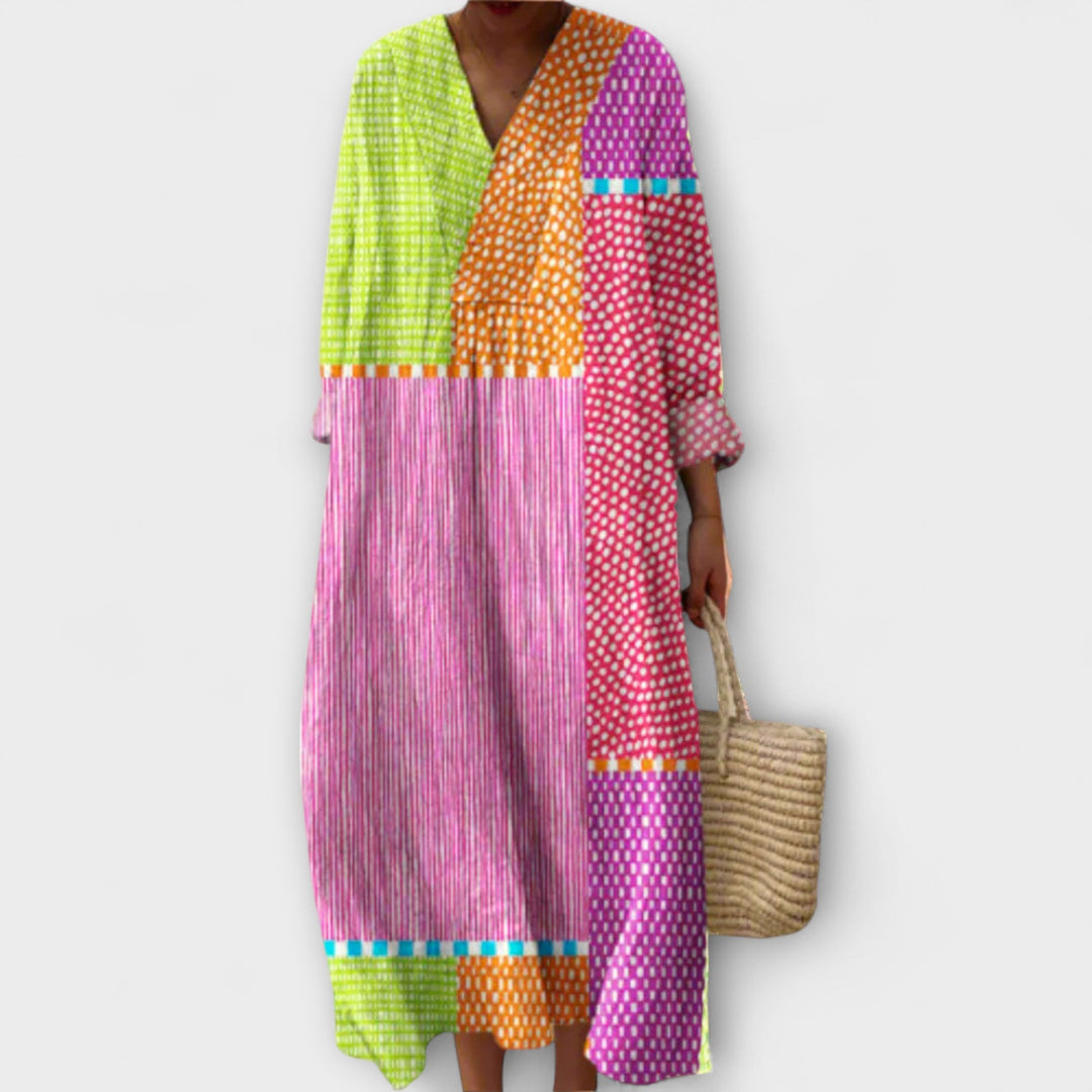Henriette - Stilvolles Geometrisches Kleid