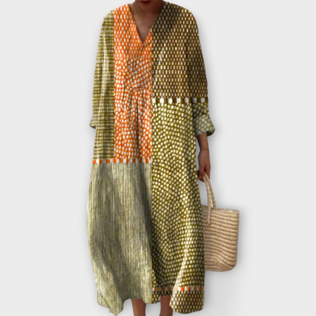 Gudrun - Elegantes Kleid mit geometrischem Design