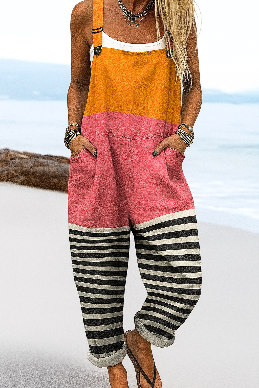 Helene - Künstlerischer Overall-Jumpsuit
