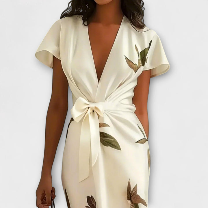 Elfriede - Satin Wickel-Kleid