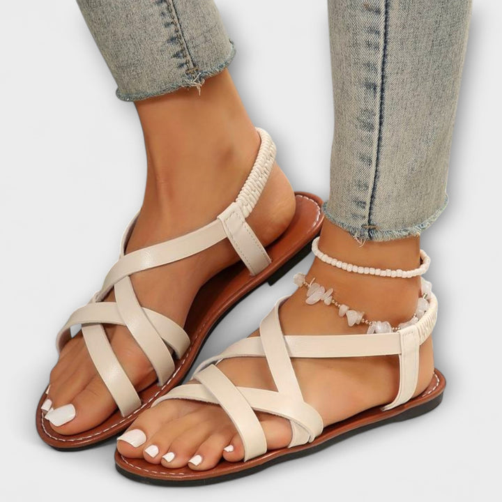 Carola - Damen Sandalen mit leichtem Kreuzverschluss