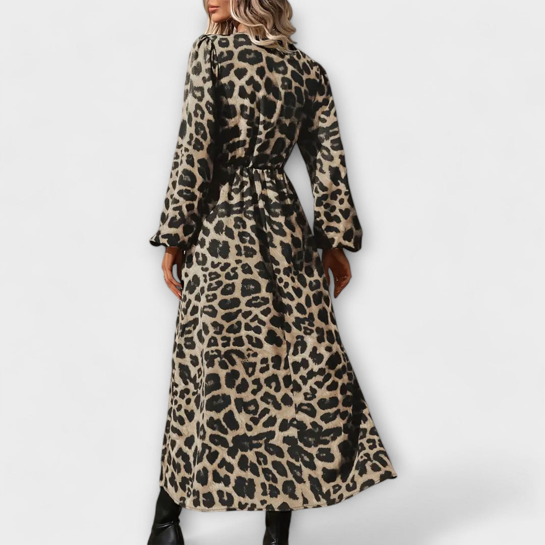 Ute - Stylisches Kleid mit Leopardenmuster