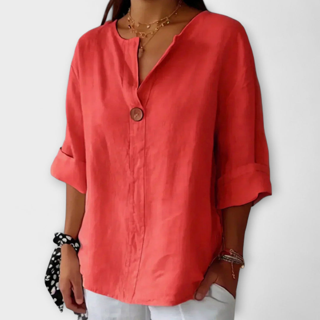Karina - Stilvolle Bluse mit V-Ausschnitt