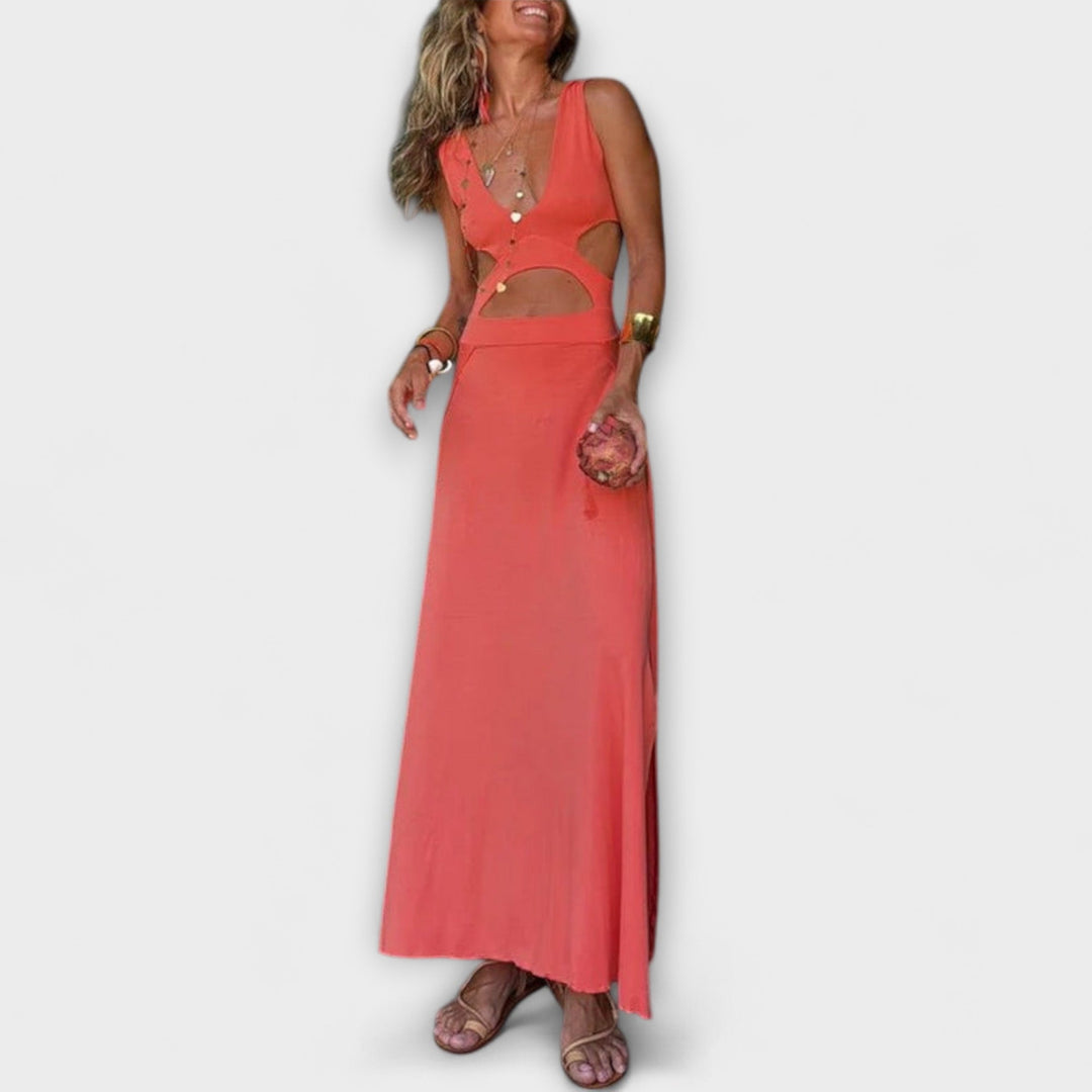 Giulia - Eleanor Tie-Dye Cutout Schlitz Stretchkleid