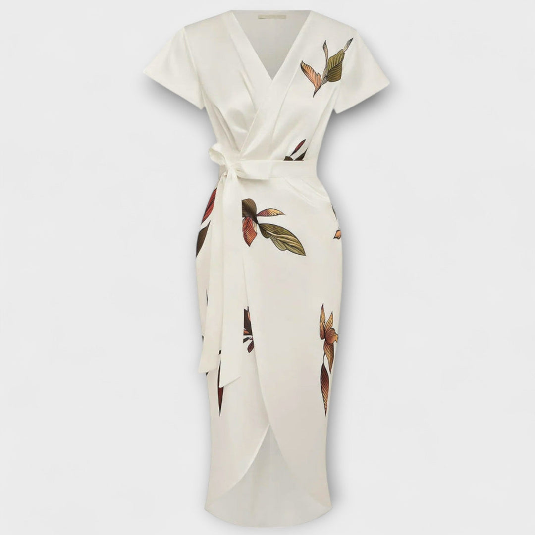 Elfriede - Satin Wickel-Kleid