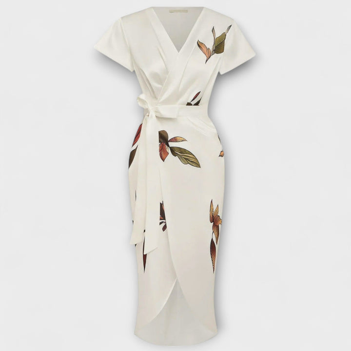 Elfriede - Satin Wickel-Kleid
