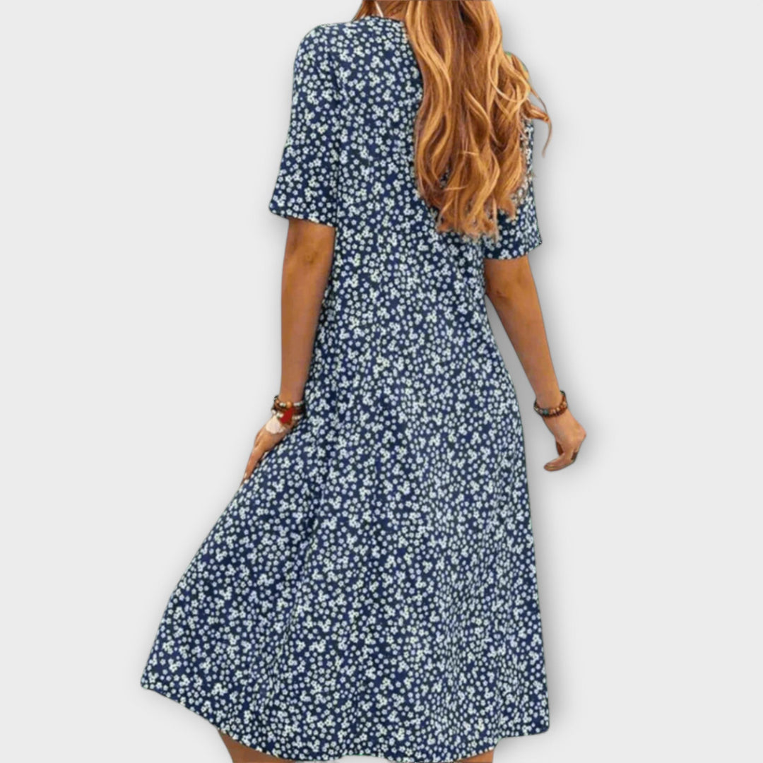 Clemensia - Elegantes Blumenkleid aus Premiumstoff