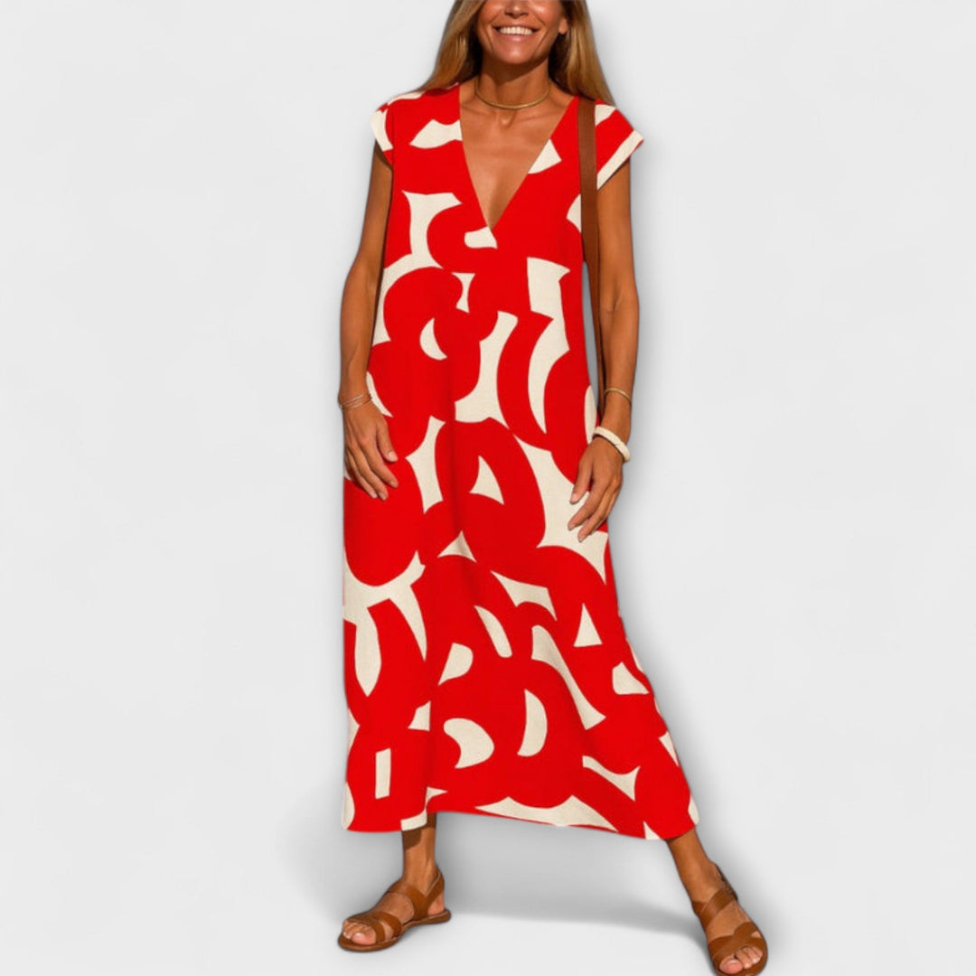 Anita – Leichtes Kleid mit V-Ausschnitt