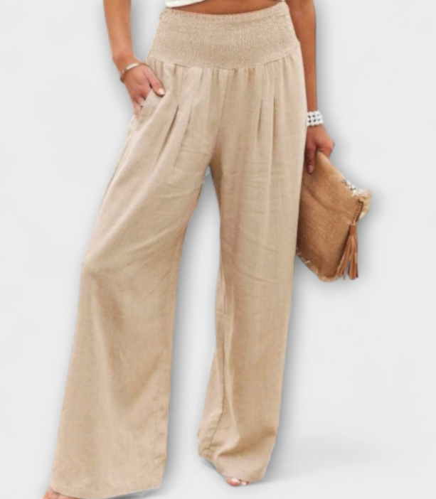 Freida - Lässige weite Leinenhose