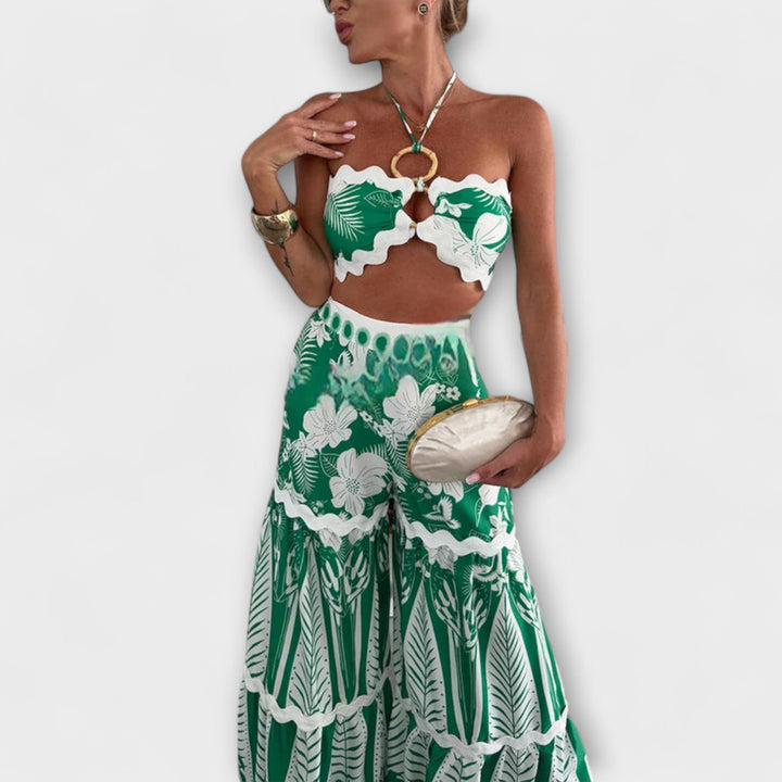Amelie - Cassie Ric Rac Trim Halter Ring Set