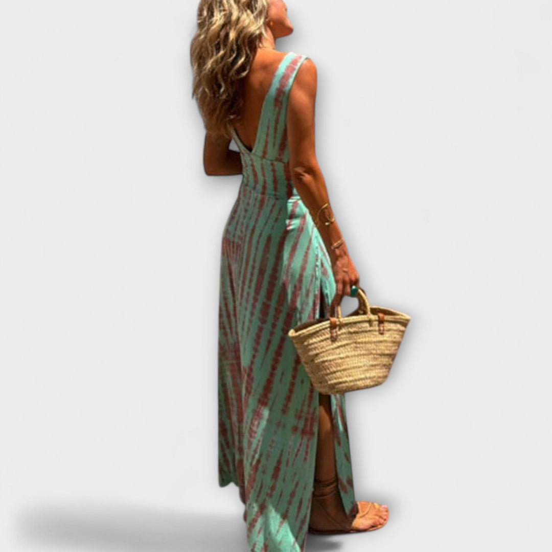 Giulia - Eleanor Tie-Dye Cutout Schlitz Stretchkleid