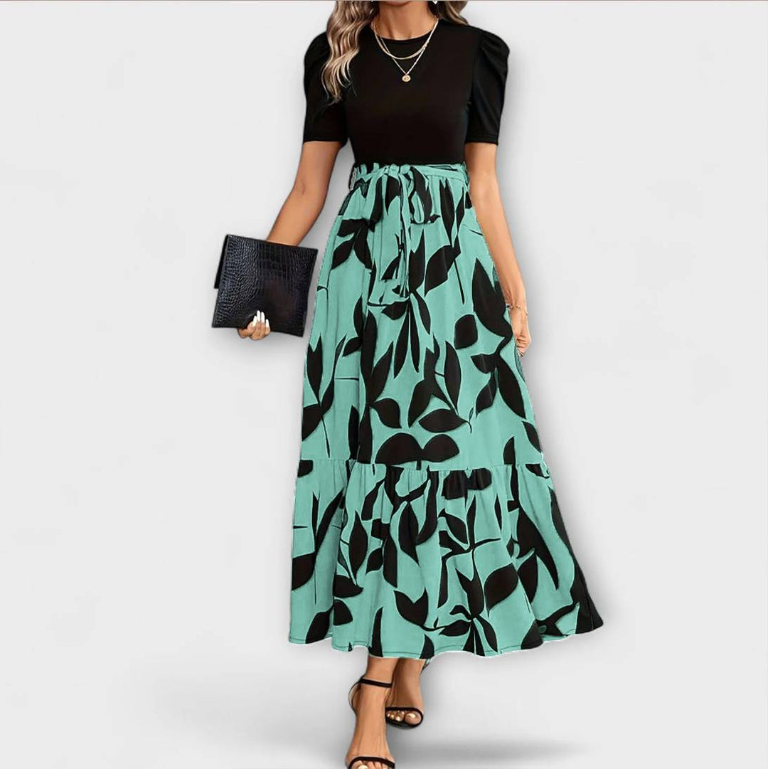 Zora - Sommerkleid mit Blumenmuster und Rundhalsausschnitt