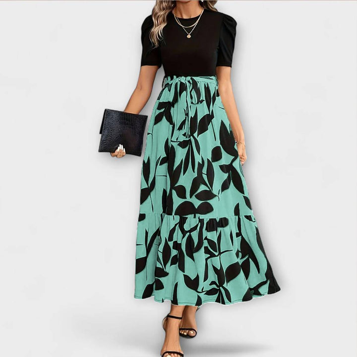 Zora - Sommerkleid mit Blumenmuster und Rundhalsausschnitt