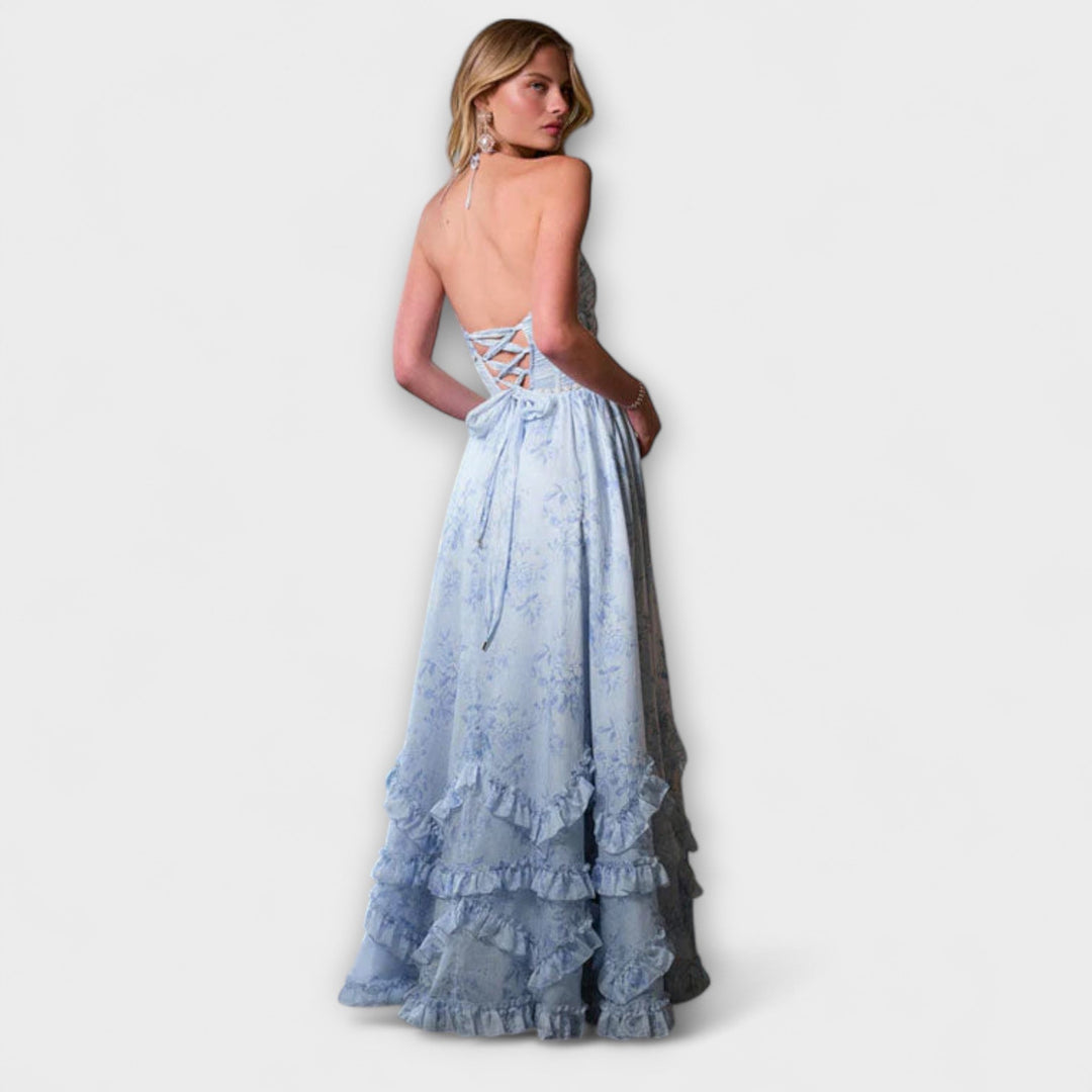 Petra - Chic Langes Fließendes Kleid