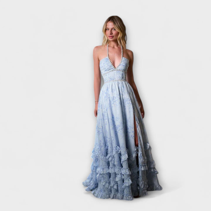 Petra - Chic Langes Fließendes Kleid