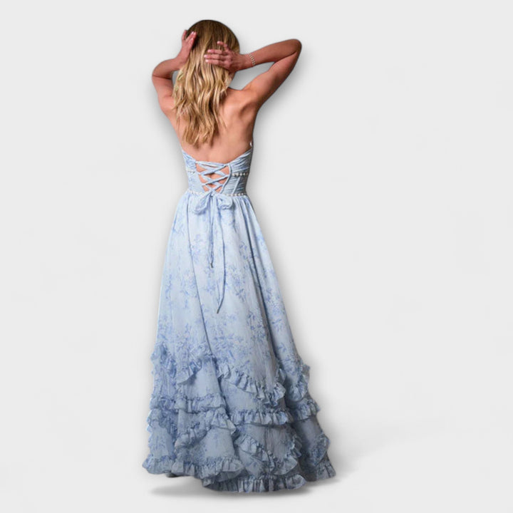 Petra - Chic Langes Fließendes Kleid