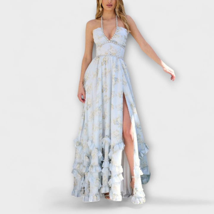 Petra - Chic Langes Fließendes Kleid