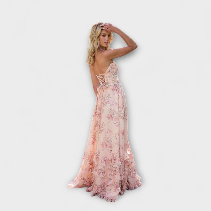 Petra - Chic Langes Fließendes Kleid