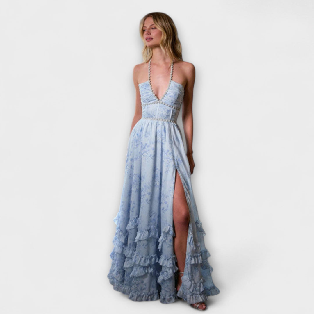 Petra - Chic Langes Fließendes Kleid