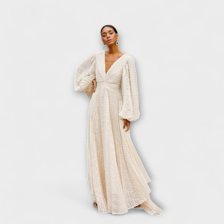 Larissa - Creme Maxi-Kleid von Allegory