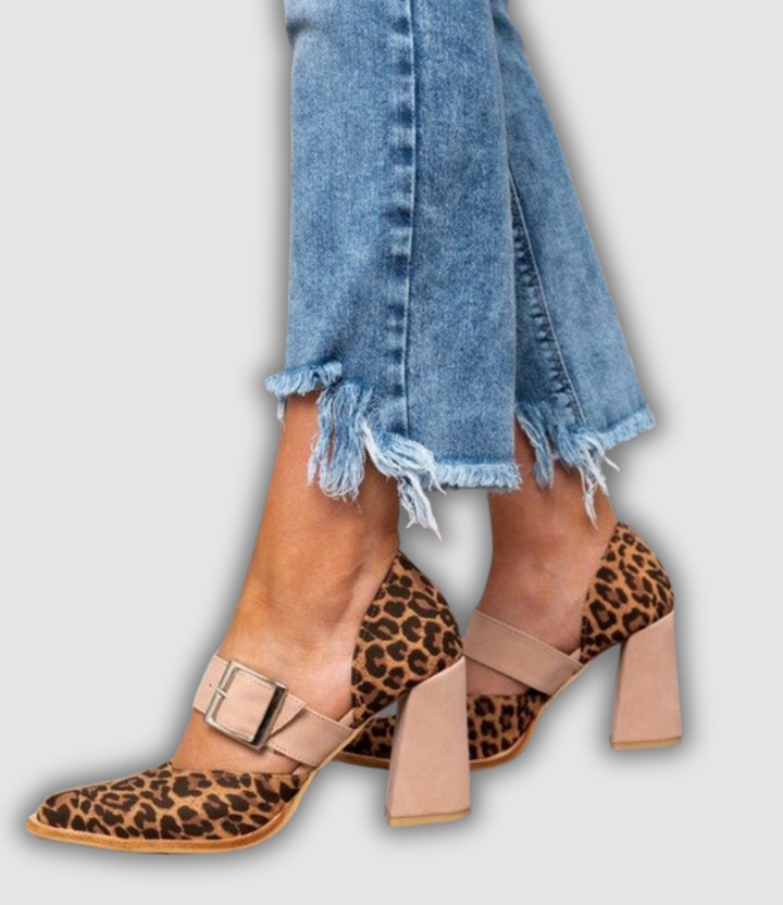 Mathildis - Leopard Wildleder Heels