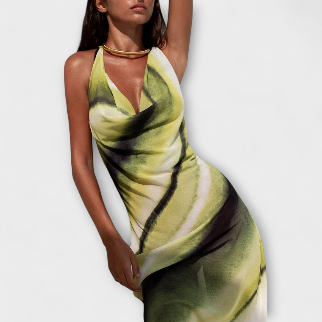 Miriam - Klassisches Tie-Dye Gradient Maxi Kleid