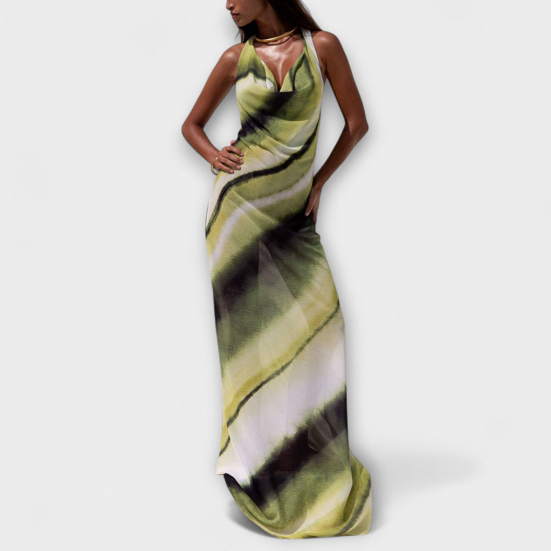 Miriam - Klassisches Tie-Dye Gradient Maxi Kleid