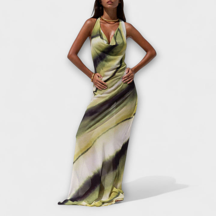 Miriam - Klassisches Tie-Dye Gradient Maxi Kleid