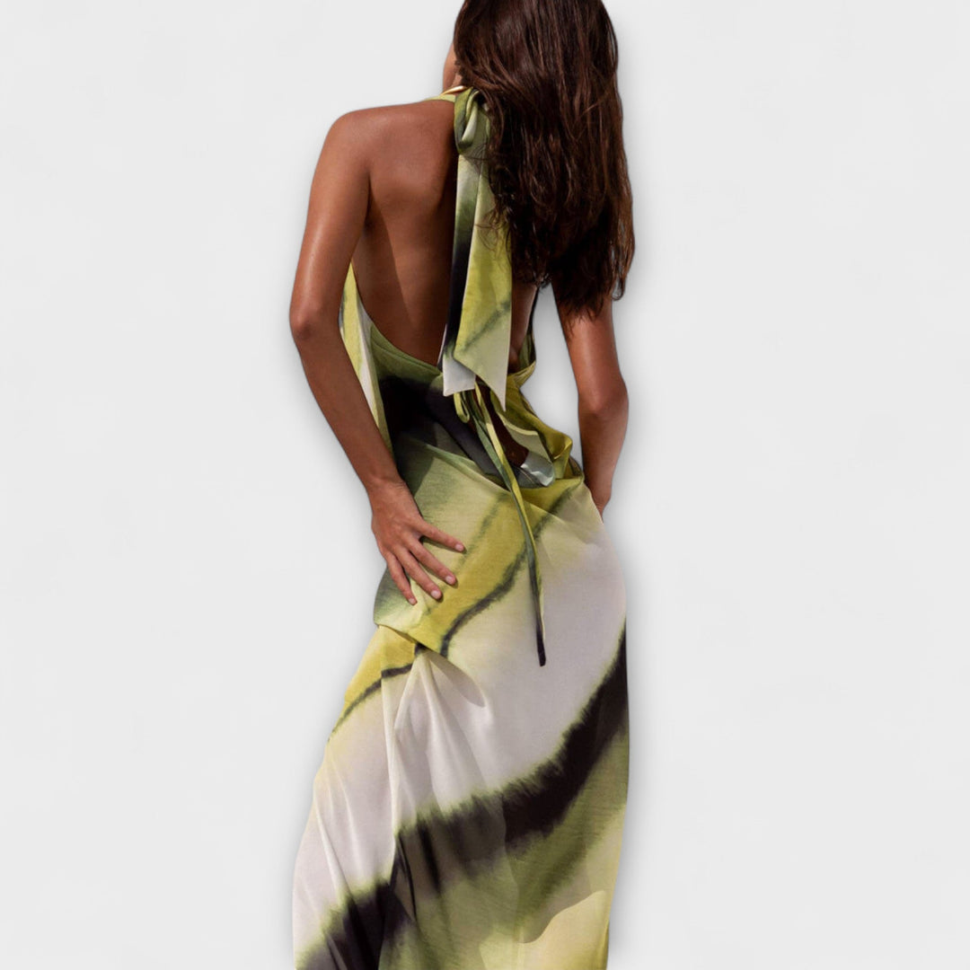 Miriam - Klassisches Tie-Dye Gradient Maxi Kleid