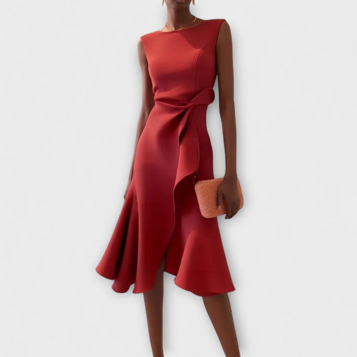 Sarah – Draped Asym Midi