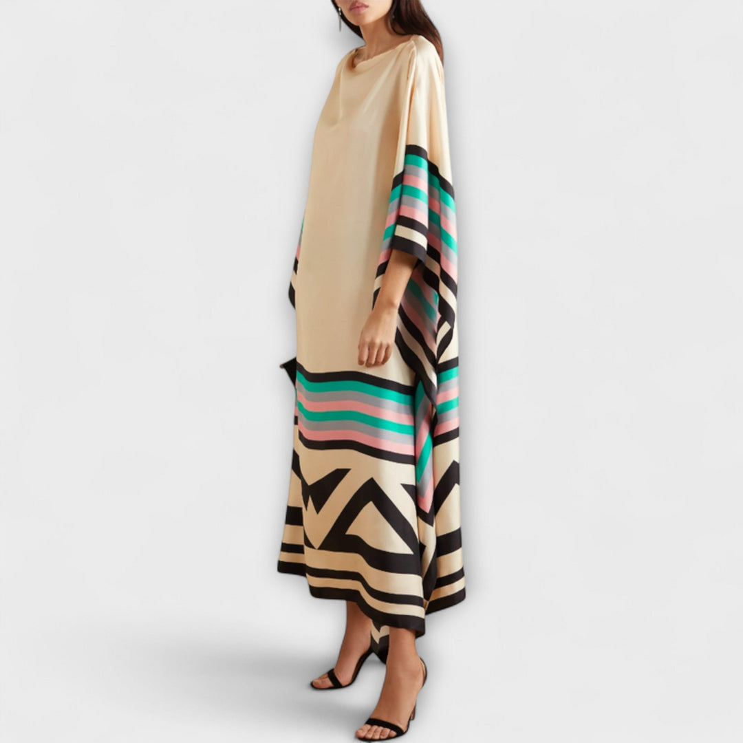 Anke - Locker geschnittener geometrischer Kaftan