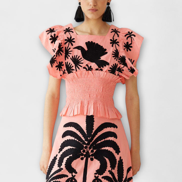 Britta - Schickes Palmbaumkleid