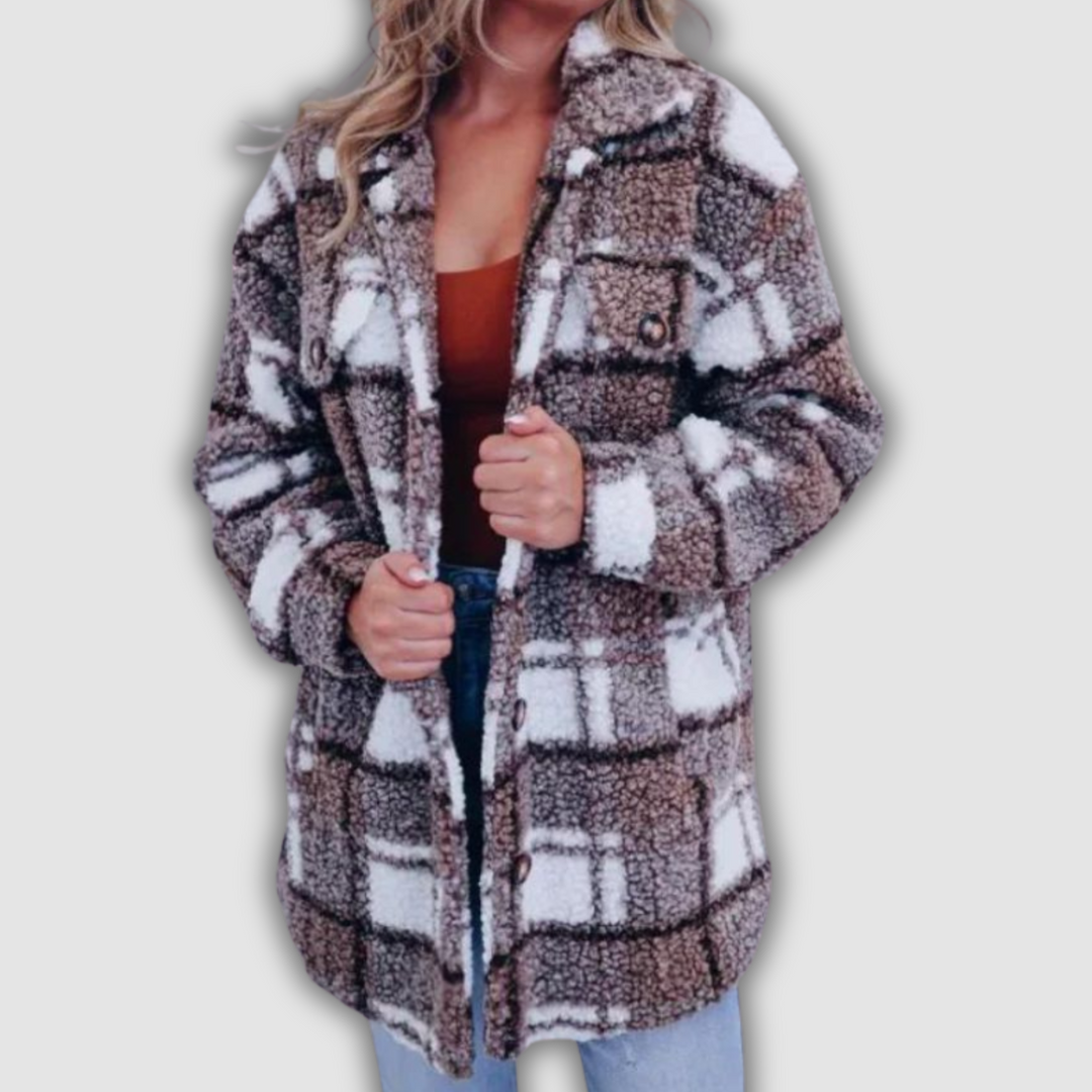 Laura - Kariertes Fleecejacke aus Polar-Fleece