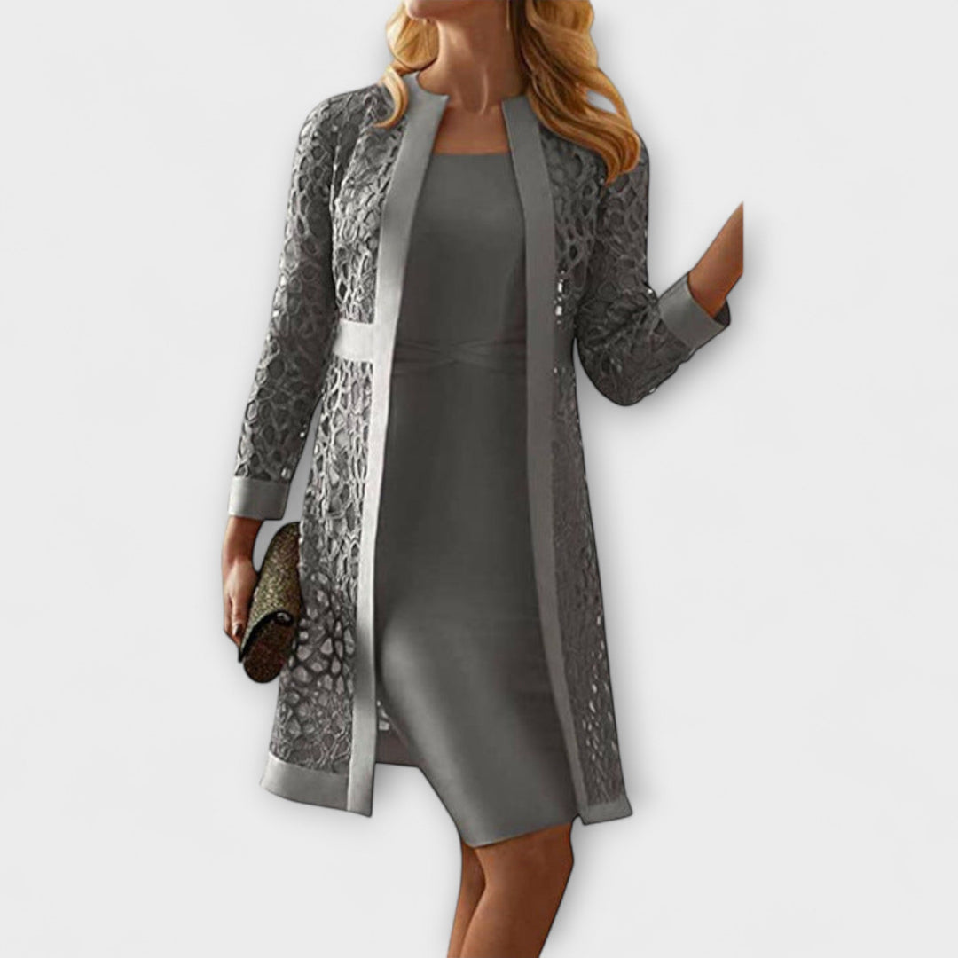 Luzia - Elegantes Zweiteiliges Spitzenkleid
