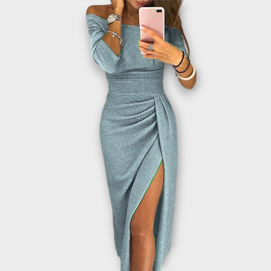 Queenie - Elegantes Off-Shoulder Kleid