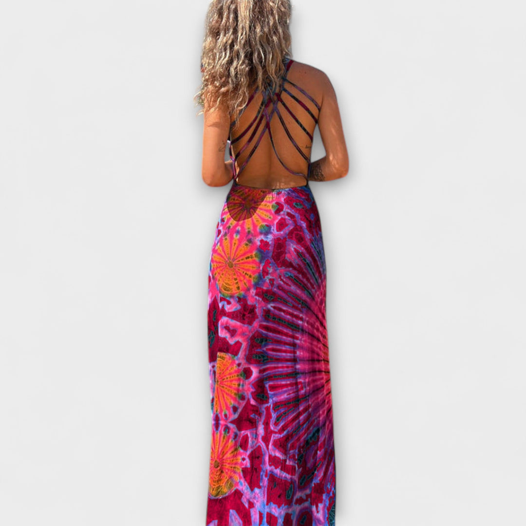 Elisabeth - La Bamba Tie-Dye Print Maxikleid