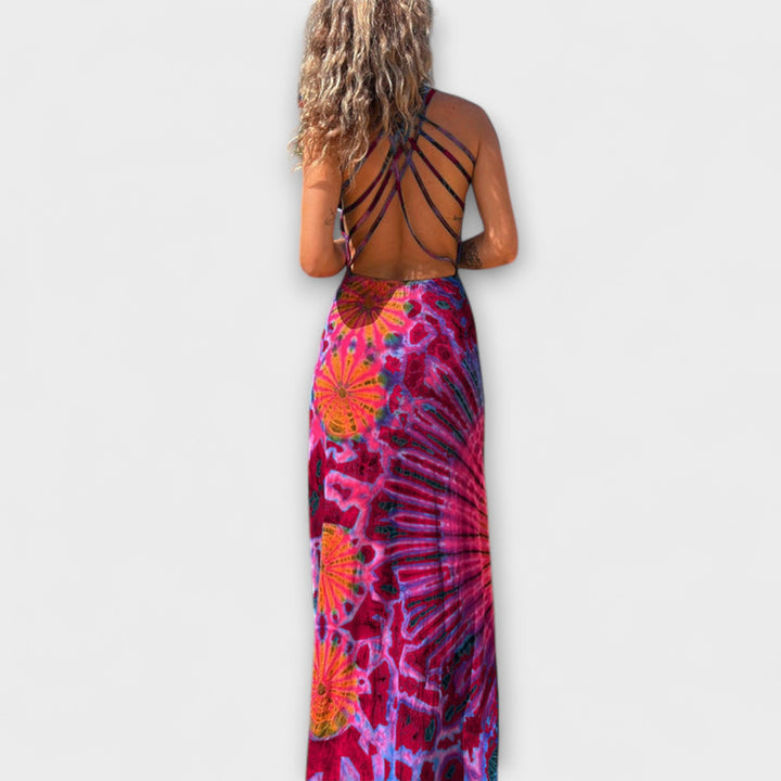 Elisabeth - La Bamba Tie-Dye Print Maxikleid