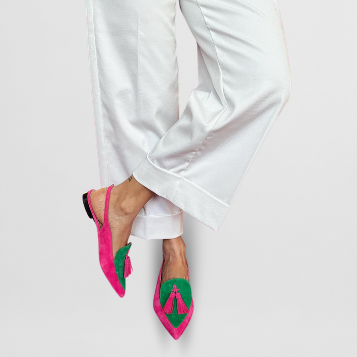 Anna - Bunte spitze Loafer