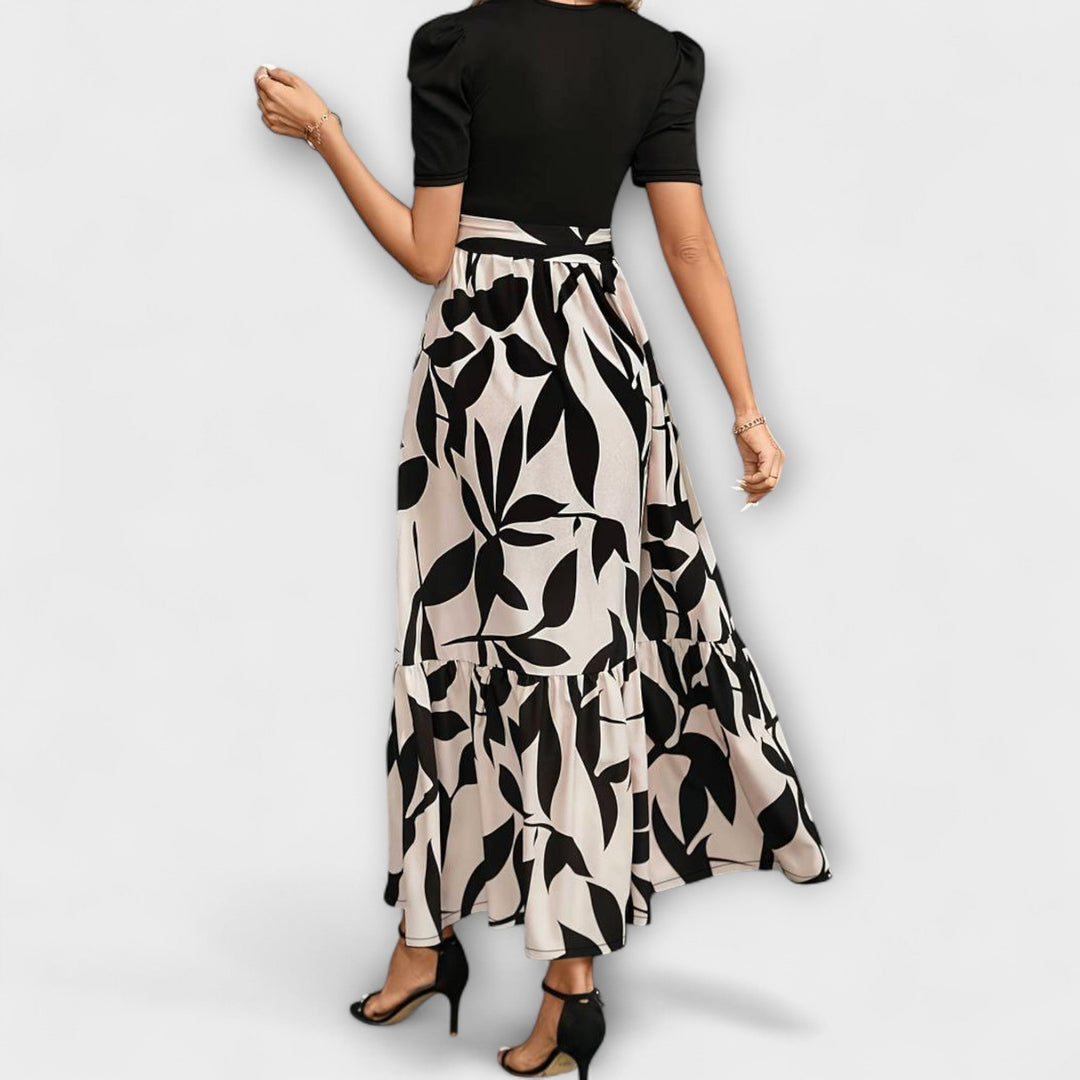 Zora - Sommerkleid mit Blumenmuster und Rundhalsausschnitt