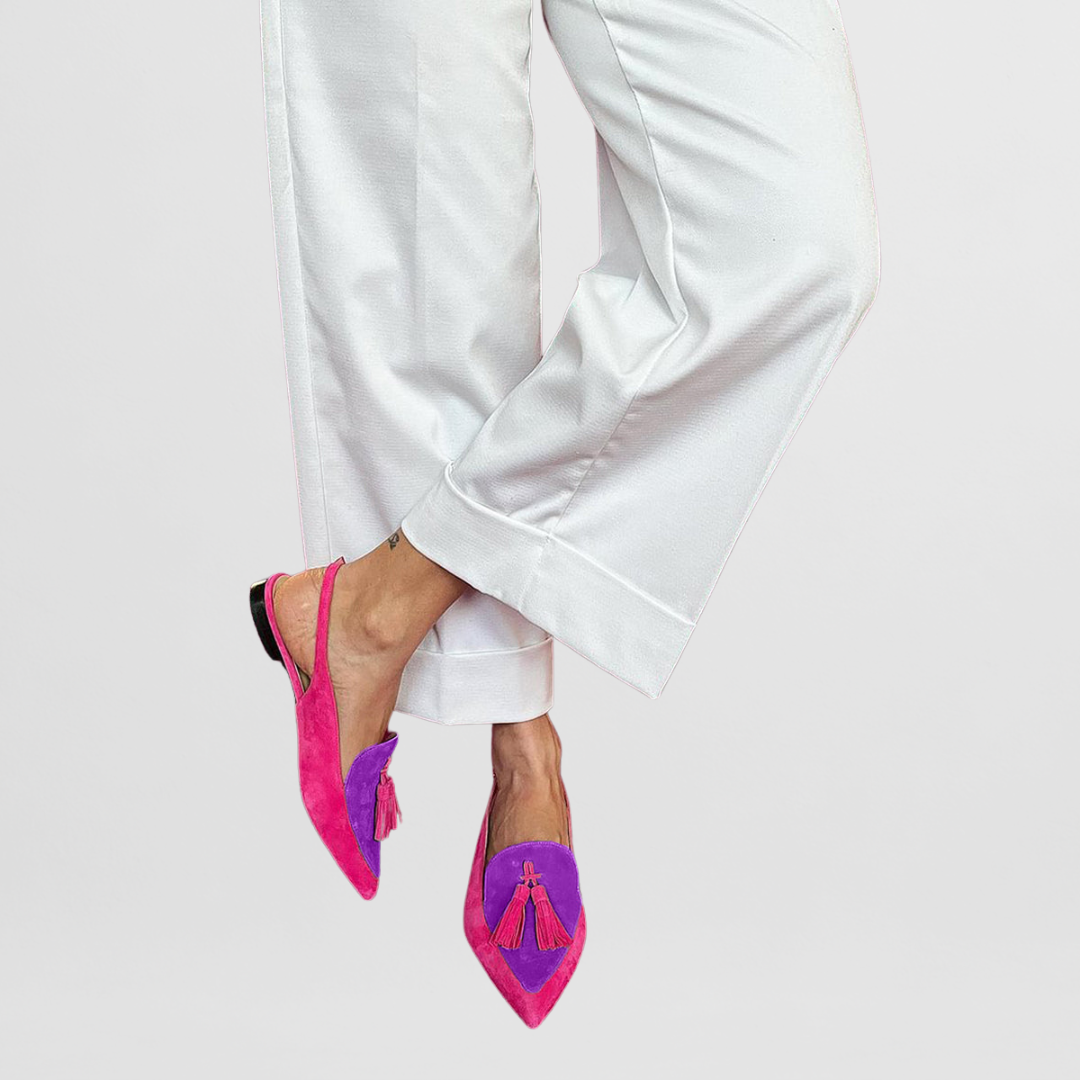 Anna - Bunte spitze Loafer
