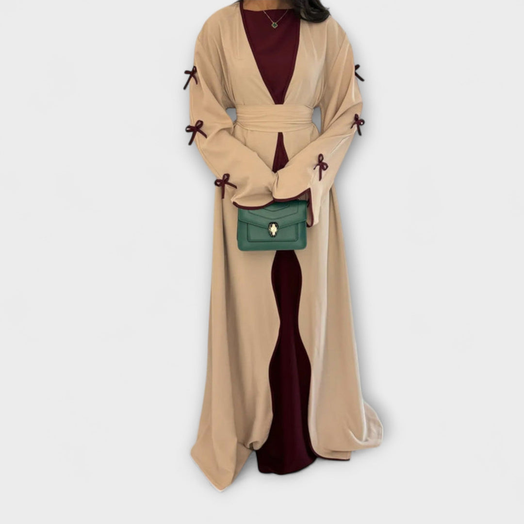 Leni - Schicker Cardigan und Kleid Duo mit Schleifenverzierung