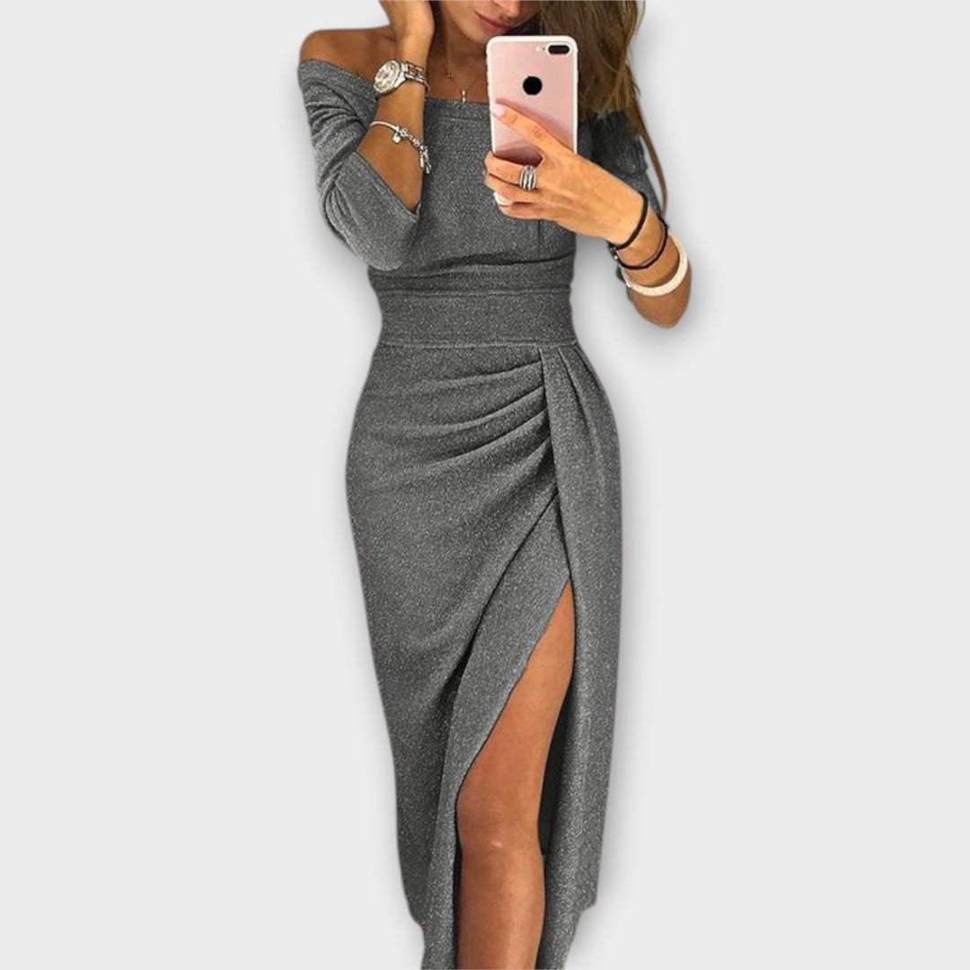 Queenie - Elegantes Off-Shoulder Kleid