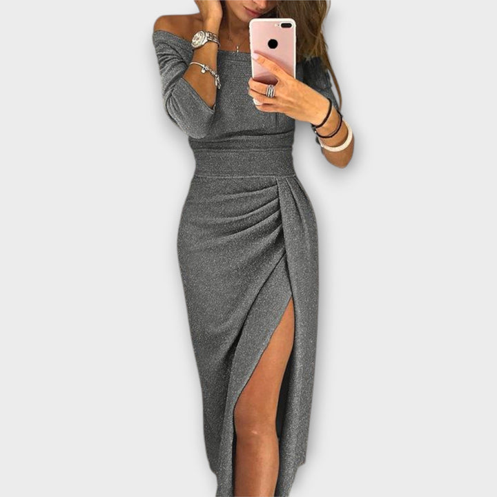 Queenie - Elegantes Off-Shoulder Kleid