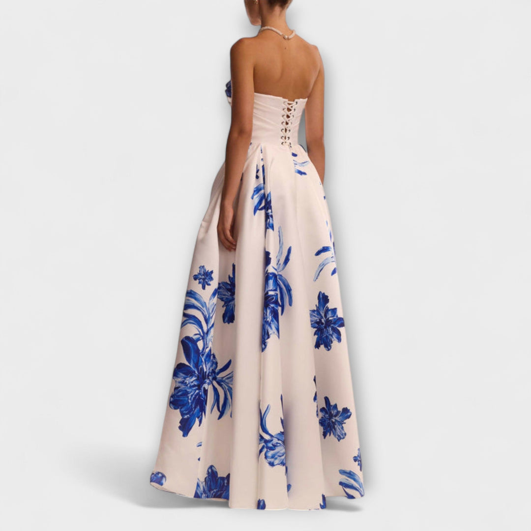 Martha - Schickes Off-Shoulder Blumen-Maxikleid