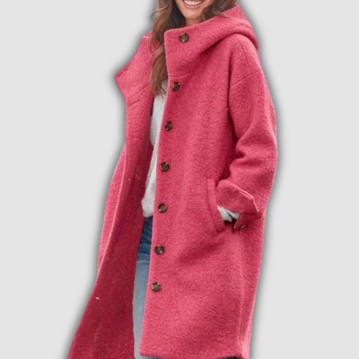 Lara - Eleganter Mantel mit langen Ärmeln und Knöpfen