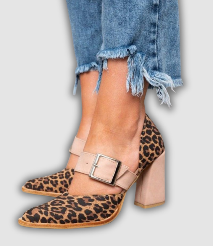 Mathildis - Leopard Wildleder Heels