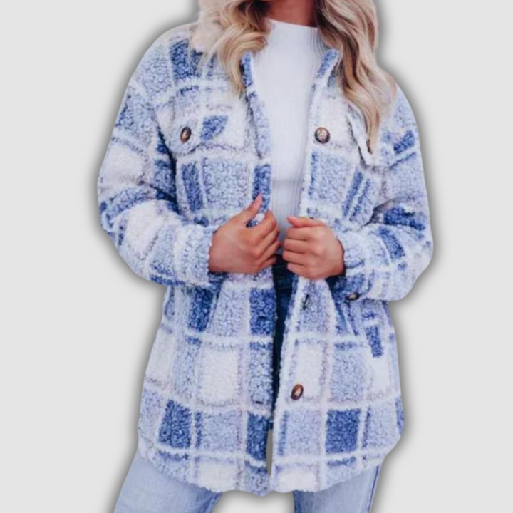 Laura - Kariertes Fleecejacke aus Polar-Fleece